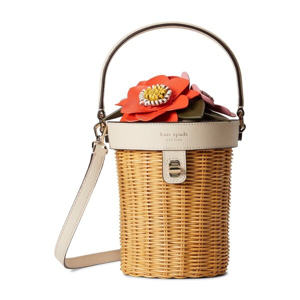 ケイト スペード レディース ハンドバッグ バッグ Petal Wicker 3-D Flower Pot Crossbody Multi