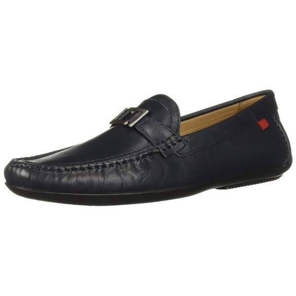 マークジョセフニューヨーク メンズ スリッポン・ローファー シューズ Men's Made in Brazil Leather/Metal Bit Driving Loafer Navy Nap