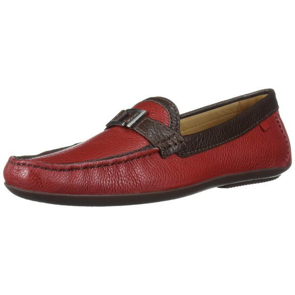 マークジョセフニューヨーク メンズ スリッポン・ローファー シューズ Men's Made in Brazil Leather/Metal Bit Driving Loafer Red Grai