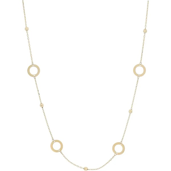 ディーバークレイ レディース ネックレス・チョーカー・ペンダントトップ アクセサリー 18" 14 KT. Bead/Circle Necklace Gold