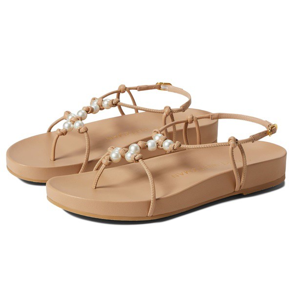 スチュアート ワイツマン レディース サンダル シューズ Pearl Knot Flat Sandal Adobe