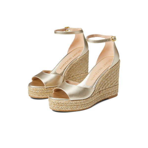 スチュアート ワイツマン レディース ヒール シューズ Nudistcurve Espadrille Wedge Platino