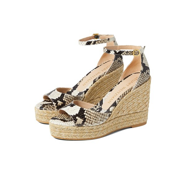 スチュアート ワイツマン レディース ヒール シューズ Nudistcurve Espadrille Wedge Cream/Oat