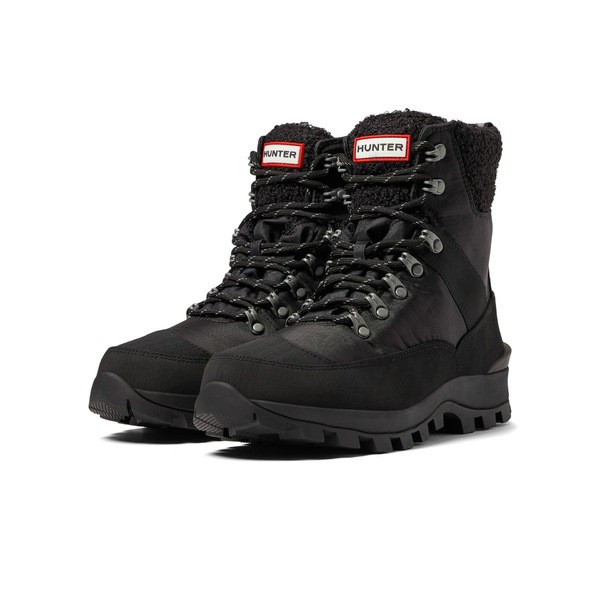 ハンター レディース ブーツ＆レインブーツ シューズ Recycled Polyester Commando Boot Black