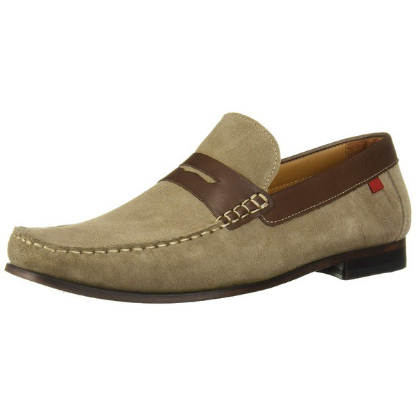 マークジョセフニューヨーク メンズ スリッポン・ローファー シューズ Men's Leather Windsor Place Penny Loafer Taupe Suede