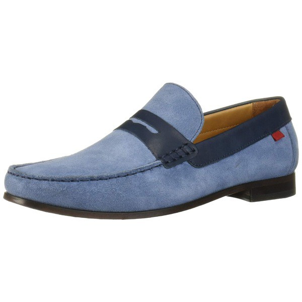 マークジョセフニューヨーク メンズ スリッポン・ローファー シューズ Men's Leather Windsor Place Penny Loafer Blue Suede