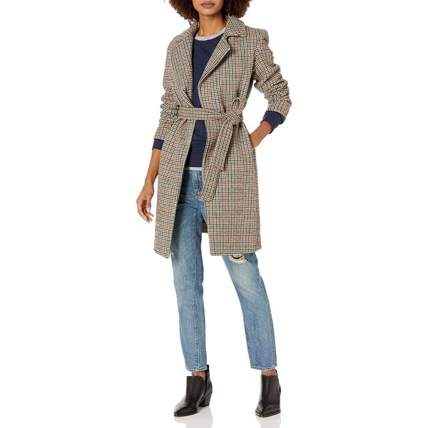 コールハーン レディース コート アウター Women's Houndstooth Double Breasted Wool Coat Me Lt I Houndstooth