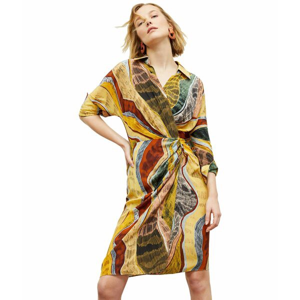 エムエメウラフール レディース ワンピース トップス June Dress - Silk Desert Multicolor