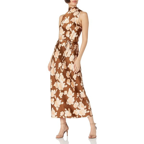 ヴィンス レディース ワンピース トップス Women's Tapestry Floral Turtle Neck Dress Amber