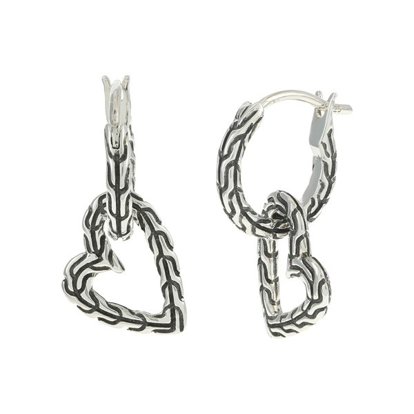 ジョン・ハーディー レディース ピアス＆イヤリング アクセサリー Classic Chain Manah Heart Drop Earrings Sterling Silver