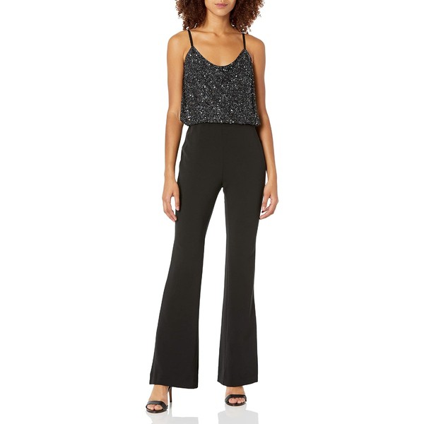 パーカー レディース ジャンプスーツ トップス Women's Perth Beaded Bodice Jumpsuit Black