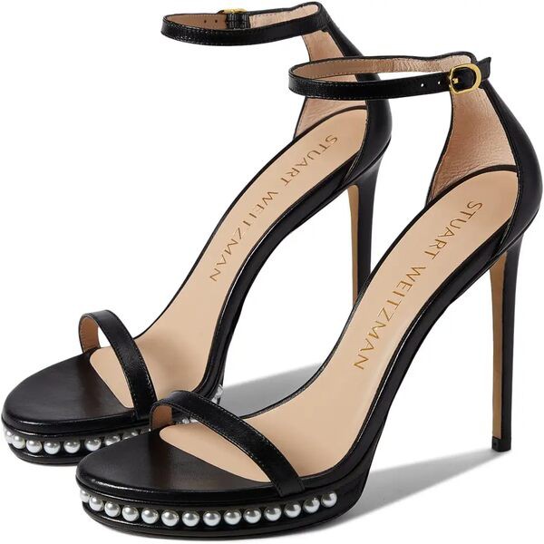 スチュアート ワイツマン レディース ヒール シューズ Nudistdisco Pearl Sandal Black