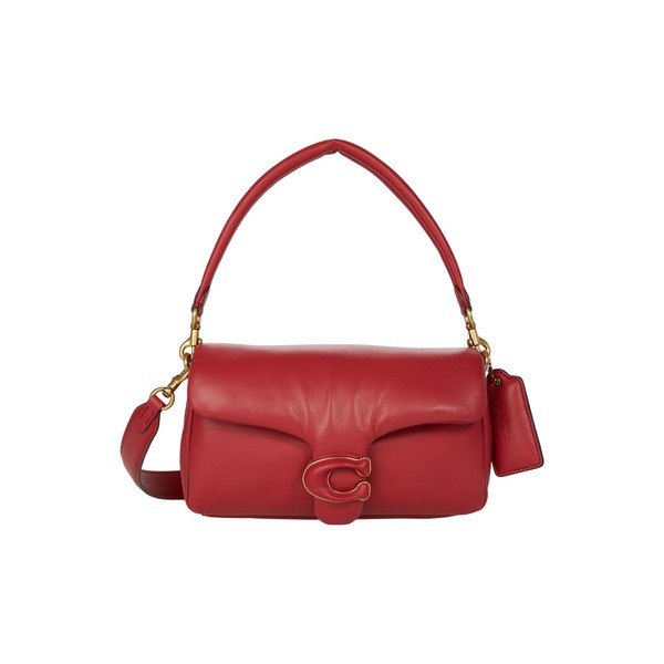 コーチ レディース ハンドバッグ バッグ Leather Covered C Closure Pillow Tabby Shoulder Bag 26 Red Apple