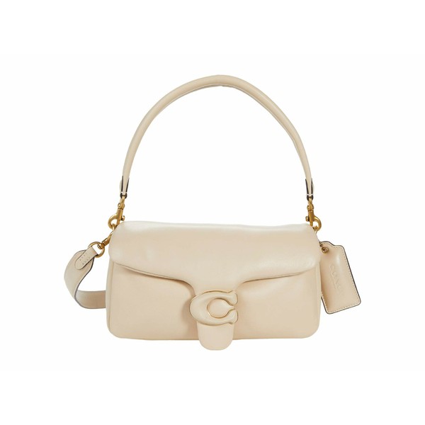 コーチ レディース ハンドバッグ バッグ Leather Covered C Closure Pillow Tabby Shoulder Bag 26 B4/Ivory