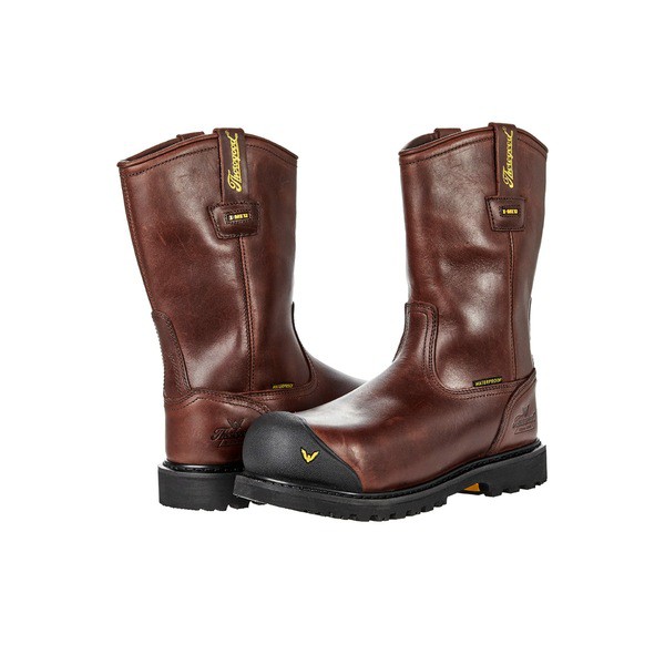 ソログッド メンズ ブーツ＆レインブーツ シューズ Wellington Metguard Safety Toe Waterproof Brown