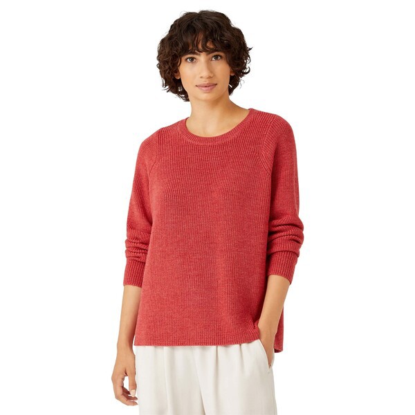 エイリーンフィッシャー レディース ニット&セーター アウター Pullover Sweater in Merino Wool Papaya