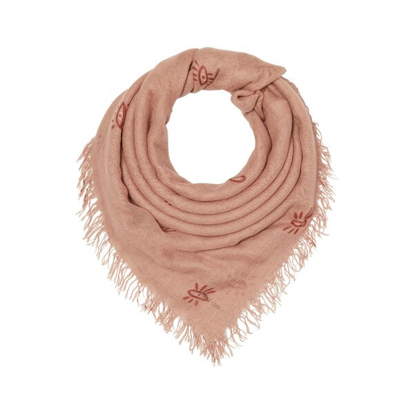 チャンルー レディース マフラー・ストール・スカーフ アクセサリー Cashmere and Silk Evil Eye Wrap Scarf Adobe Rose