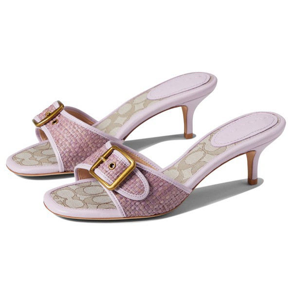 コーチ レディース ヒール シューズ Margot Raffia Sandal Purple