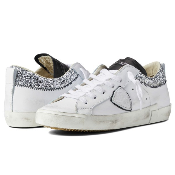 フィリップモデル レディース スニーカー シューズ PRSX Low Sneaker Collier Glitter/Blanc Argent