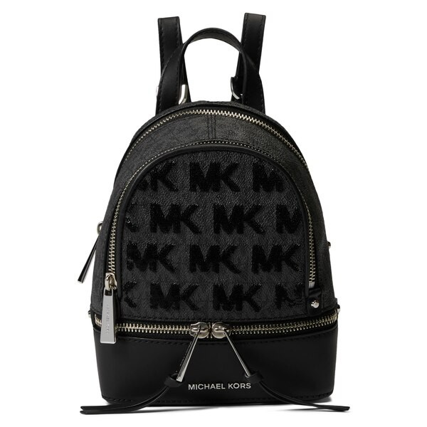 マイケルコース レディース バックパック・リュックサック バッグ Rhea Zip Extra Small Messenger Backpack Black