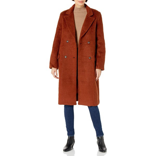 アストール レディース コート アウター Women's Blair Double Breasted Below The Knee Coat Warm Cinnamon