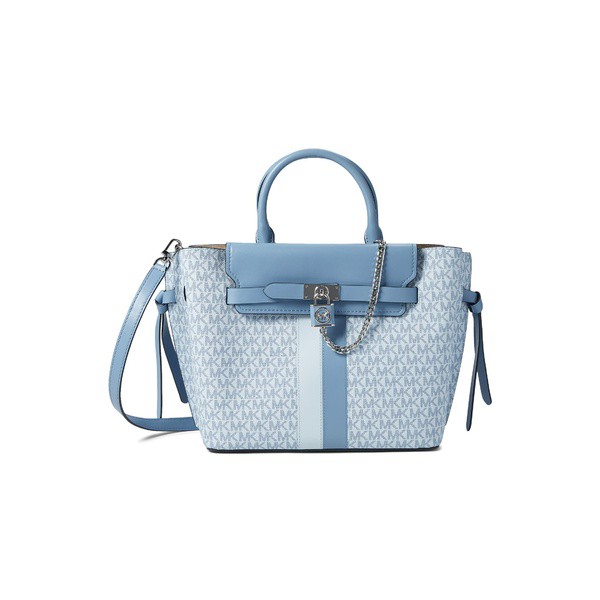 マイケルコース レディース ハンドバッグ バッグ Hamilton Legacy Large Belted Satchel Soft Sky Multi