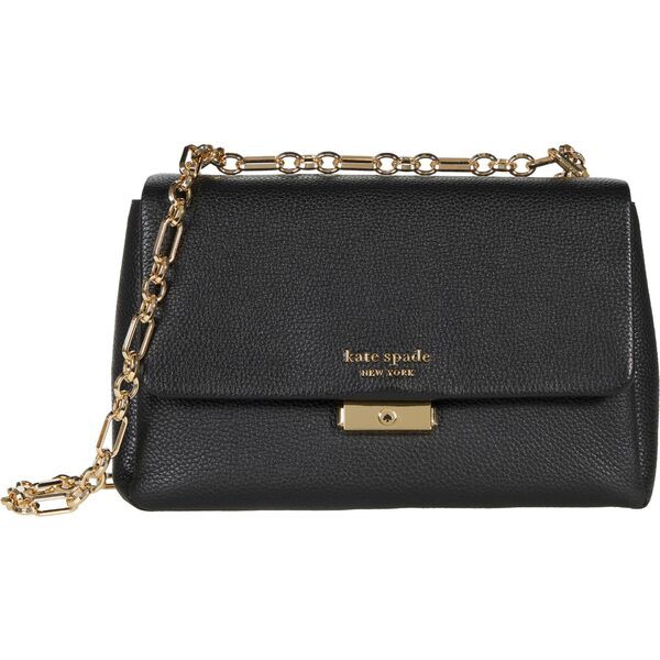 ケイト スペード レディース ハンドバッグ バッグ Carlyle Pebbled Leather Medium Shoulder Bag Black