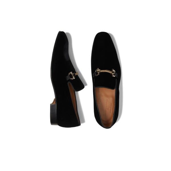 マッシモマッテエロ メンズ スリッポン・ローファー シューズ Ponte Vecchio Formal Bit Loafer Black Velvet 1