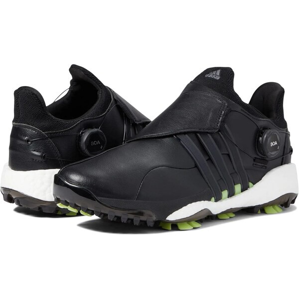 アディダス メンズ スニーカー シューズ Tour360 22 Boa Core Black/Iron Metallic/Pulse Lime