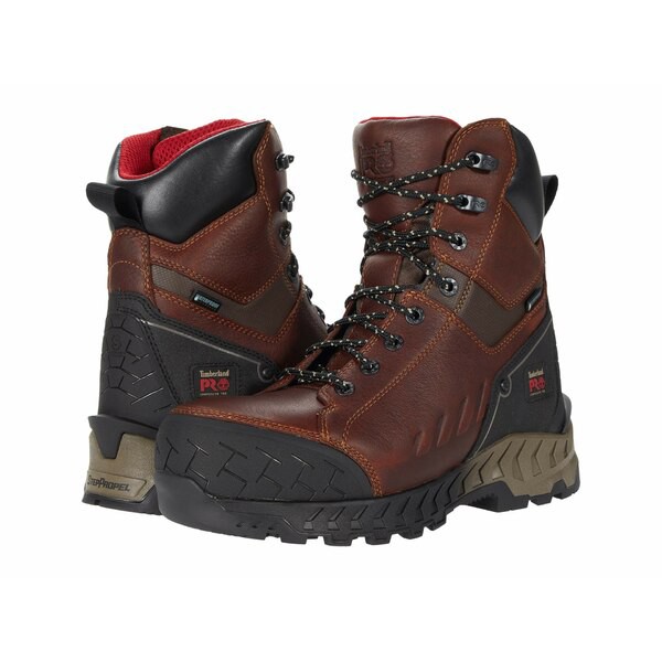 ティンバーランド メンズ ブーツ＆レインブーツ シューズ Work Summit 8" Composite Safety Toe Waterproof Insulated Brown