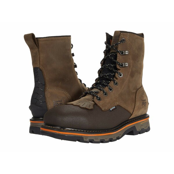 ティンバーランド メンズ ブーツ＆レインブーツ シューズ True Grit 8" Composite Safety Toe Waterproof Side-Zip Brown Turkish Coffee