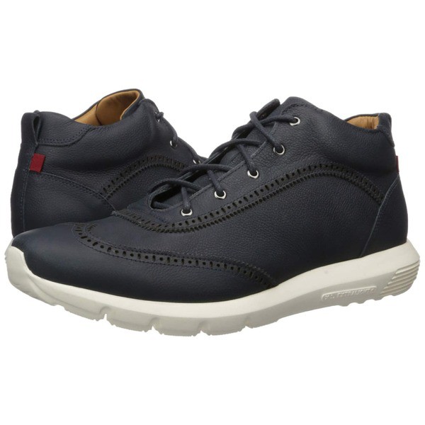 マークジョセフニューヨーク メンズ スニーカー シューズ Men's Leather Extra Lightweight Wingtip Ankle Boot Navy Washed Grainy