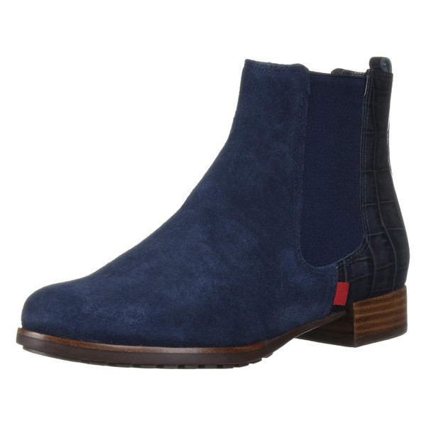 マークジョセフニューヨーク レディース ブーツ＆レインブーツ シューズ Women's Leather Made in Brazil Ankle Bootie Boot Navy Suede/