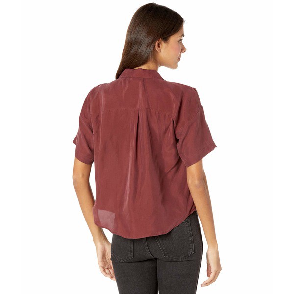 在庫セール メイドウェル Camp Top in Solid Habotai Silk Rich Burgundyの通販はau PAY マーケット - asty|商品ロットナンバー:476109882 レディース シャツ トップス 限定SALE爆買い