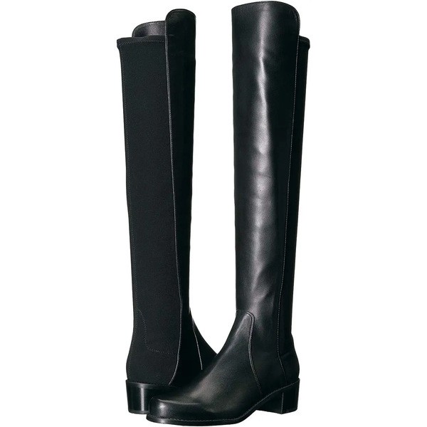 スチュアート ワイツマン レディース ブーツ＆レインブーツ シューズ Reserve Knee High Boot Black Nappa/Stretch Gabardine