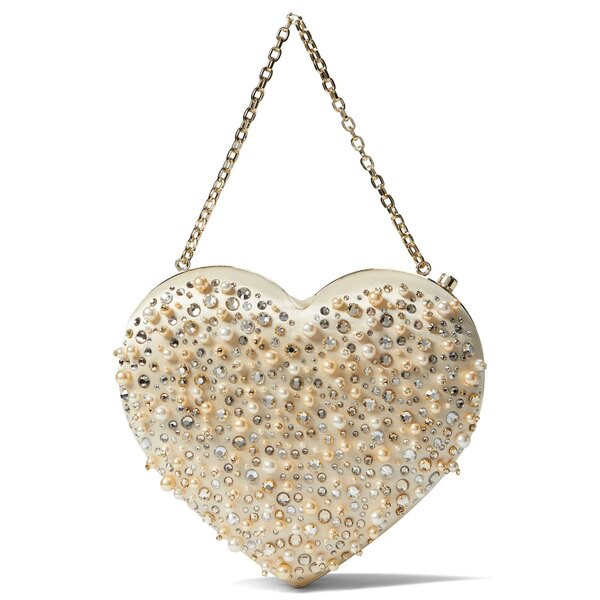 ケイト スペード レディース ハンドバッグ バッグ Bridal Embellished Fabric 3-D Heart Clutch Multi