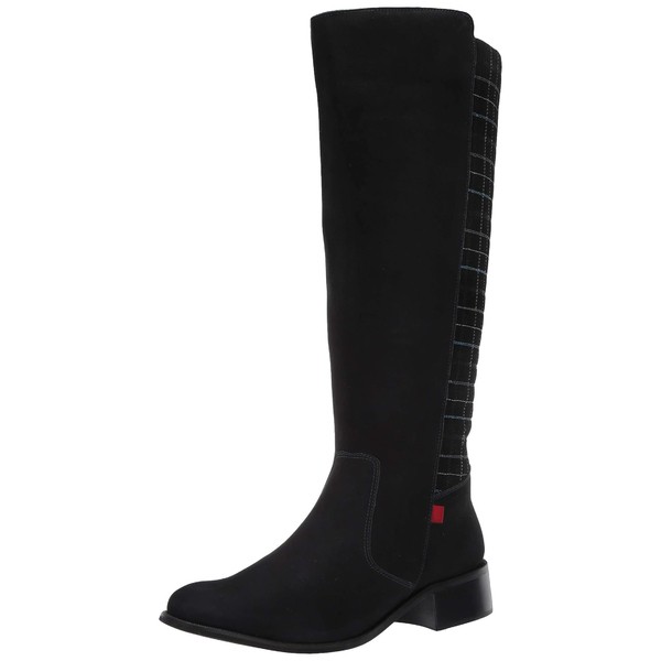 マークジョセフニューヨーク レディース ブーツ＆レインブーツ シューズ Women's Leather Luxury High Top Riding Boot with Plaid Detai