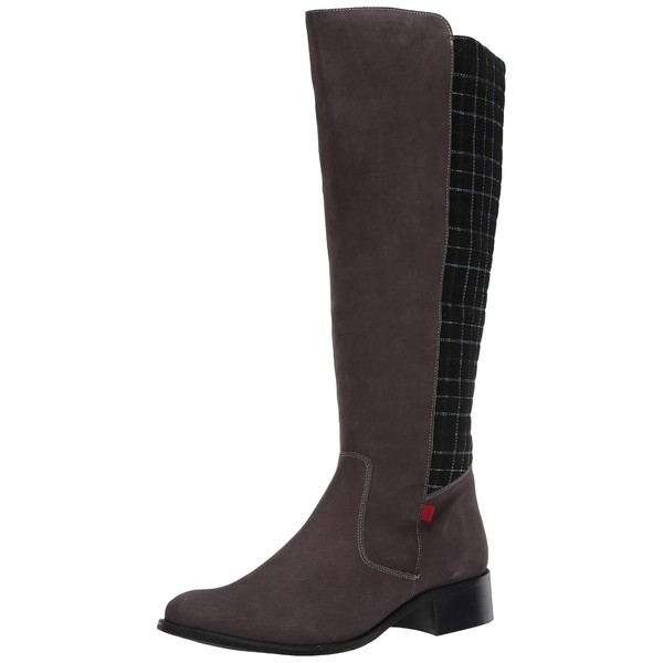 マークジョセフニューヨーク レディース ブーツ＆レインブーツ シューズ Women's Leather Luxury High Top Riding Boot with Plaid Detai