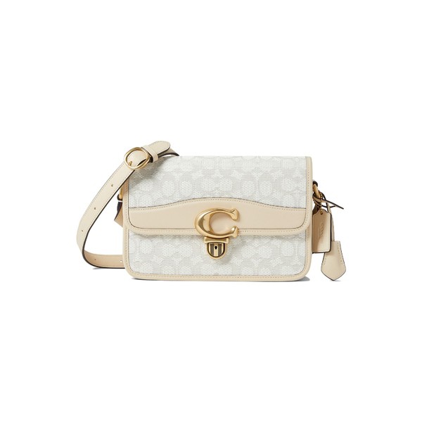 コーチ レディース ハンドバッグ バッグ Signature Jacquard Studio Shoulder Bag Chalk/Ivory