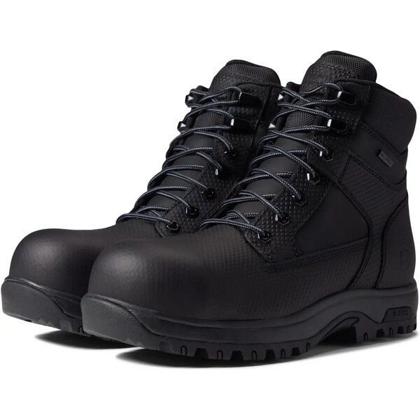 ダナム メンズ ブーツ＆レインブーツ シューズ 8000 Works Safety 6" Boot Black Textured Leather