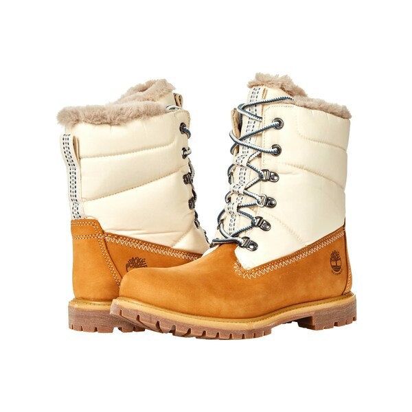 ティンバーランド レディース ブーツ＆レインブーツ シューズ Premium Leather and Fabric Puffer Waterproof Boot Wheat Nubuck