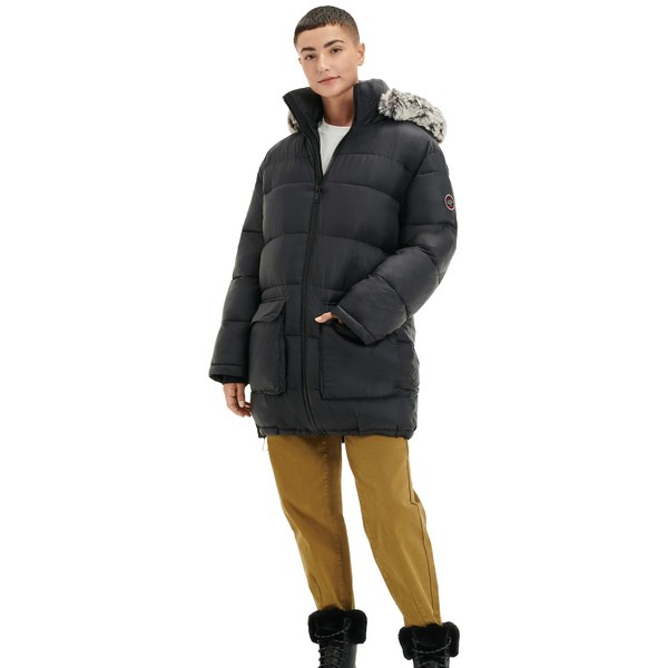 アグ レディース コート アウター Ozzy Mid-Length Puffer Jacket Black