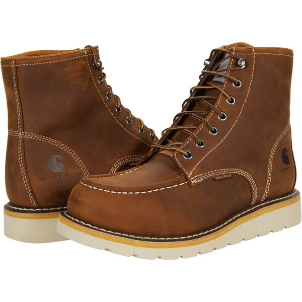 カーハート レディース ブーツ＆レインブーツ シューズ Wedge 6" Waterproof Soft Toe Dark Bison Oil Tanned