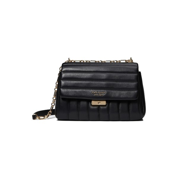 ケイト スペード レディース ハンドバッグ バッグ Carlyle Quilted Leather Medium Shoulder Bag Black