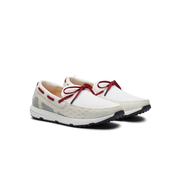 スウィムス メンズ スリッポン・ローファー シューズ Breeze Leap Laser White/Signal Red