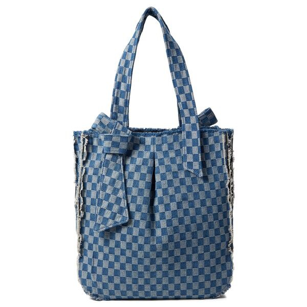 ザックポーゼン レディース ハンドバッグ バッグ Anthea Tote - Denim Check Blue