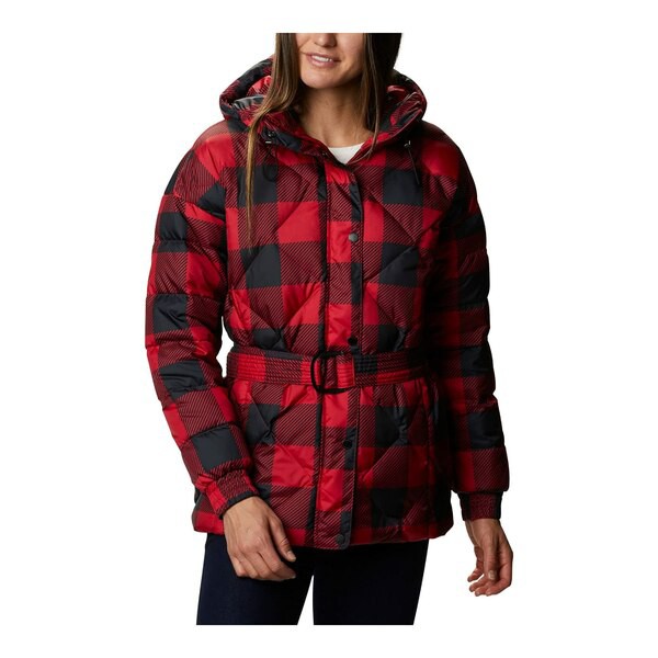 コロンビア レディース コート アウター Women's Icy Heights Belted Jacket Mountain Red Buffalo Print