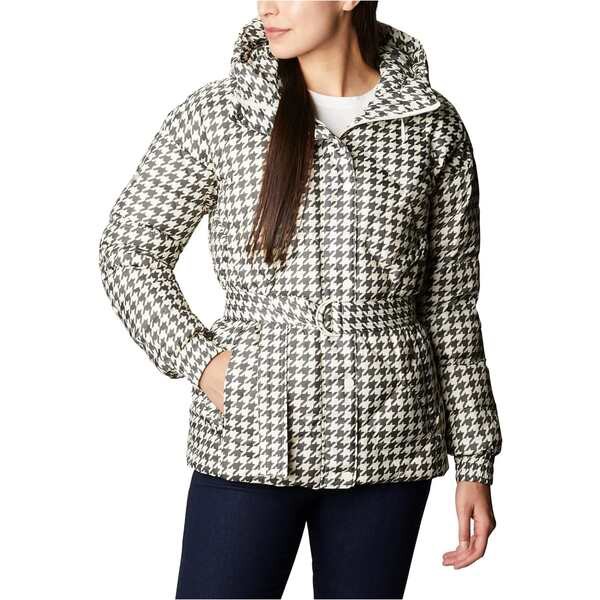 コロンビア レディース コート アウター Women's Icy Heights Belted Jacket Chalk Houndstooth Print