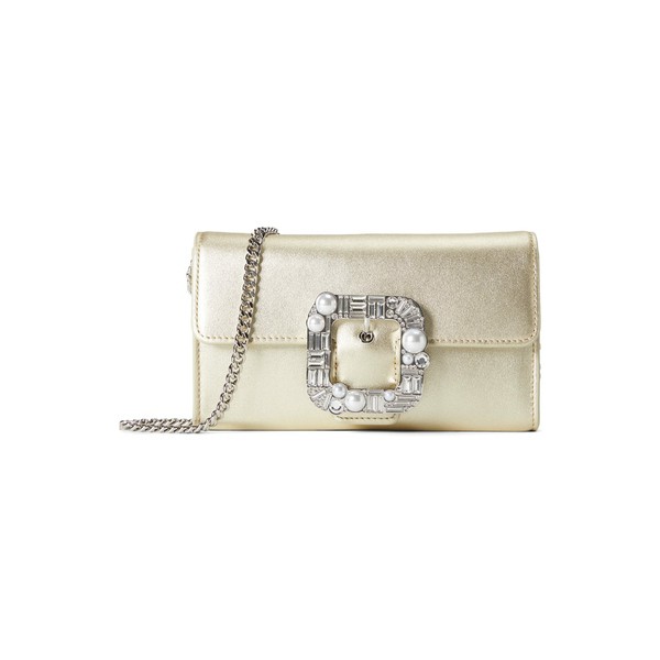 ケイト スペード レディース ハンドバッグ バッグ Bridal Buckle Metallic Smooth Leather Crossbody Clutch Pale Gold