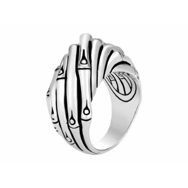 ジョン・ハーディー レディース リング アクセサリー Bamboo Crossover Ring Sterling Silver